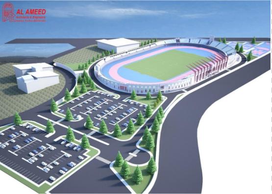 مدرج الملعب الرياضي لجامعة فلسطين التقنية – خضوري